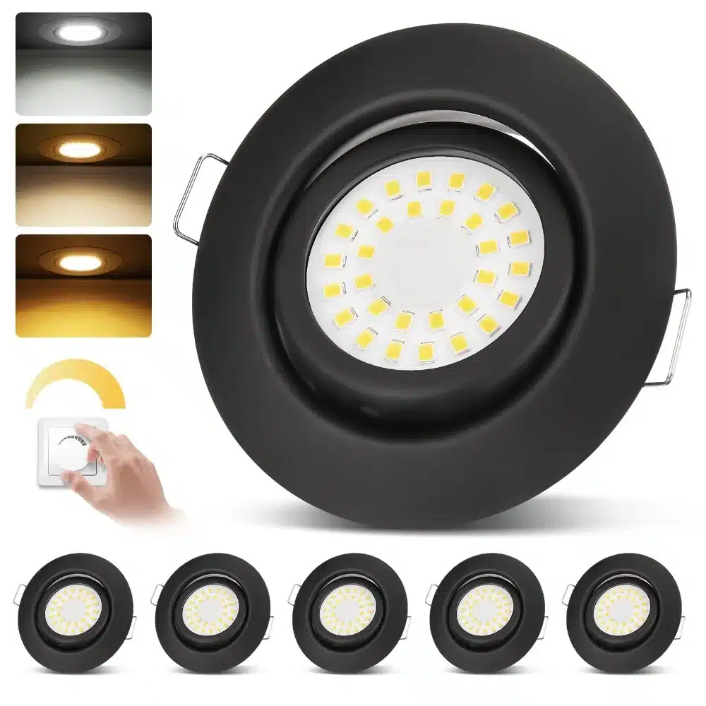 cloksh_LED_Recessed_01 6x cloksh vgradni led reflektor 5 w ip44 - slika 1