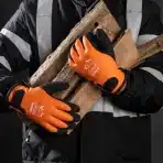 toolant zimske vodoodporne delovne rokavice XXL oranžne - slika 7