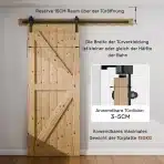 WOLFBIRD drsni sistem za vrata 200 cm črn - slika 5