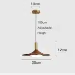 NICRX 35 cm LED viseča svetilka lesenega videza - slika 6