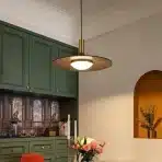 NICRX 35 cm LED viseča svetilka lesenega videza - slika 2