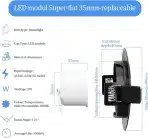 5x KYOTECH 90mm RGB LED vgradni reflektor - 5 W - slika 5