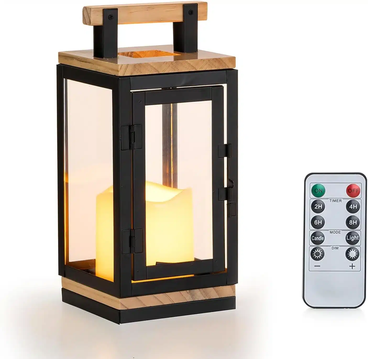 61BKRZ0cJJL._AC_SL1500 NUPTIO Outdoor LED lanterna s časovnikom in daljincem 23,5cm - slika 1