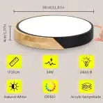 KAMBO 30 cm LED stropna svetilka 24 W 4500 K - slika 2
