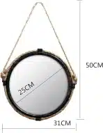 FUNLY MEE industrijsko stensko ogledalo z vrvjo 31cm - slika 4