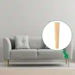 8x AKOLAFE Komplet lesenih pohištvenih nog z montažnimi ploščami 20cm - slika 5