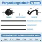 2x PESENP 81–238cm kovinska karnisa za zavese - slika 2