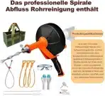 WANGYZJ 13m spiralni čistilec odtokov s kompletom dodatkov - slika 4