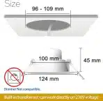 6x ILC 124 mm pametni LED vgradni reflektor - slika 2