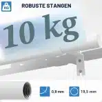 WELDUN 81–280cm Raztegljiva kovinska palica za zavese - slika 3