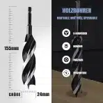 MOXPIFY sveder za les 24x155mm z E9.5 šestrobim vpetjem - slika 3