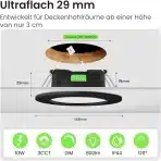 6x ALUSSO 148 mm LED vgradni reflektor - slika 2