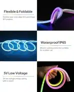ACLOROL RGB IC 3m neonski LED trak USB z aplikacijo - slika 4