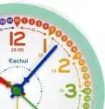 EACHUI Otroška analogna tiha budilka z nočno lučko - slika 3