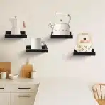 4x FURAOMEI Mini stenske lebdeče police z robom 20cm - slika 5