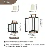 NUPTIO Outdoor LED lanterna s časovnikom in daljincem 23,5cm - slika 5