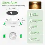6x ALUSSO LED vgradna svetilka 5W - slika 3