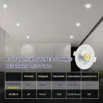 10x ALLESGUTE 95 mm LED vgradni reflektor - 4000 K - slika 4