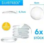 6x SILVERRACK samolepilni stenski odbojniki 40 mm - slika 5