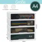4x ZPONEED A4 organizator s predali za pisalno mizo - slika 3