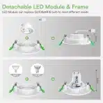 6x ALUSSO LED vgradna svetilka 5W - slika 4