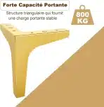 8x MIVIDE kovinske pohištvene nogice 10cm - slika 5
