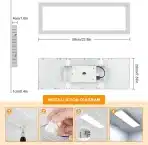 OTREN LED stropna panelna luč z daljincem 58x20cm 26W - slika 5