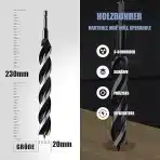MOXPIFY sveder za les 20x230mm z E9.5 šestrobim vpetjem - slika 3