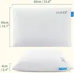 NOFFA 60x40x6cm nizka vzglavna blazina iz spominske pene - slika 2