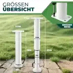 4x AMOJA nastavljive kovinske nogice za pohištvo 18–32 cm - slika 3