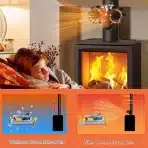HAWCAFU 3v1 magnetni ventilator za kamin s termometrom brez elektrike - slika 2