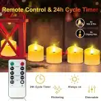 12x DAPHOMEU Polnilne LED čajne svečke z daljinskim upravljalnikom - slika 2