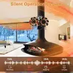 HAWCAFU 3v1 magnetni ventilator za kamin s termometrom brez elektrike - slika 5