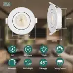 6x KYOTECH vgradni LED reflektor z možnostjo zatemnitve 5W - slika 3