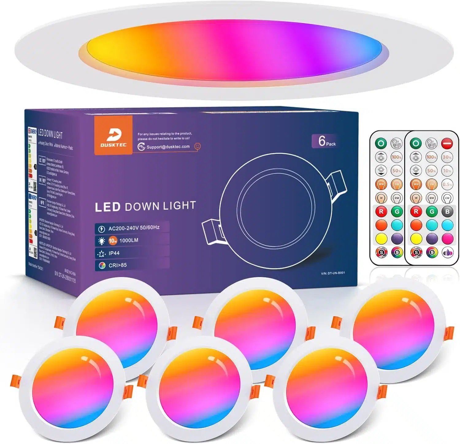 714m2yuVv3L._AC_SL1500 6x DUSKTEC 122 mm RGB LED vgradni reflektor - slika 1