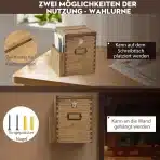 KIRIGEN lesena škatla za predloge s ključavnico - slika 4