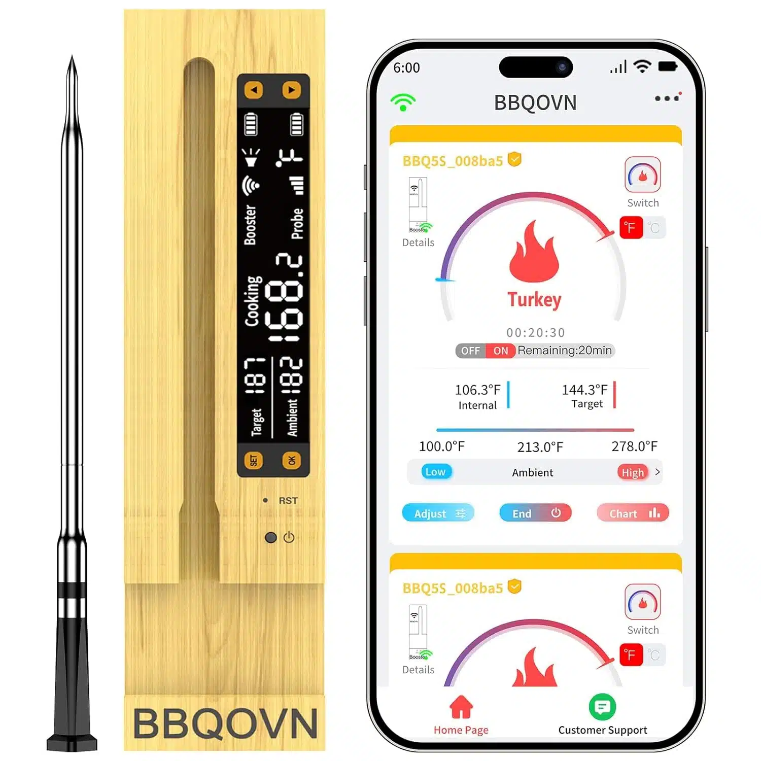 717eSIZrBpL._SL1500 BBQOVN WiFi brezžični termometer za meso - slika 1