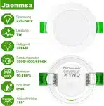 11x JAENMSA 86mm LED vgradni reflektor - 7 W - slika 5
