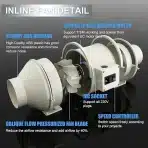 FANGOFAST cevni ventilator 100mm - slika 3