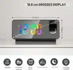 CUTEEFUN projekcijska LED budilka z ogledalnim zaslonom - slika 2