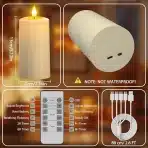 4x SOULBAY polnilne LED stebrne sveče z daljincem - slika 6