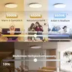 APHYNI 30 cm LED stropna svetilka RGB z daljincem - slika 2