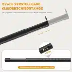 POSKENA Raztegljiva garderobna palica 43–101cm - slika 3