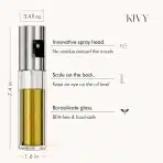 KIVY 100 ml steklena pršilka za olje z nalepkami - slika 2