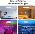 APHYNI 30 cm LED stropna svetilka RGB z daljincem - slika 3