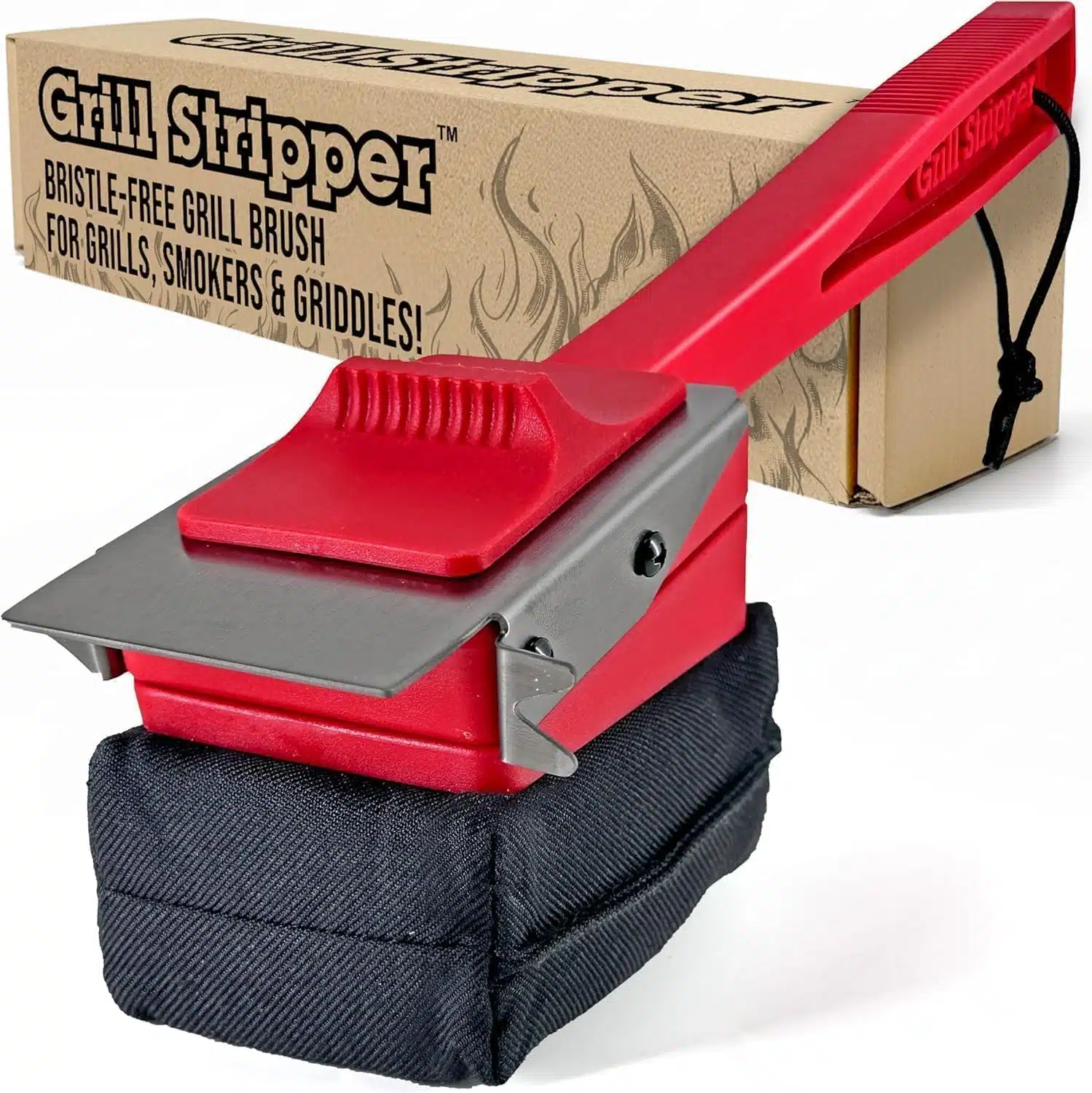 71Gp0SMVctL._AC_SL1500 GRILL STRIPPER Krtača za čiščenje žara brez ščetin s strgalom - slika 1