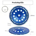 SALI Diamantni brusni krožnik z dvojno vrsto 230x22,2mm - slika 3