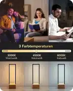 EDISHINE namizna lesena LED svetilka - slika 2