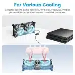 ELUTENG 2v1 USB ventilator z nastavljivo hitrostjo 120mm - slika 3