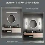 KINGWEN 60 cmLED svetilka za ogledalo 12 W 6000 K - slika 2